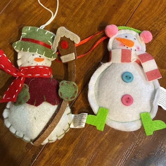 5 soft plush Snowman Christmas tree ornaments and Christmas‎ tree ornament - Picture 7 of 10